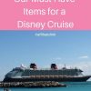 Must Have Items for a Disney Cruise