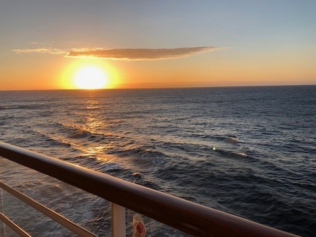 Disney Cruise Line Sunset from Ship