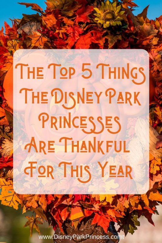 The Top 5 Things the Disney Park Princesses Are Thankful For This Year
