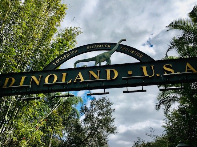 Walt Disney World Disney's Animal Kingdom Dinoland USA entrance Sign attractions I skip