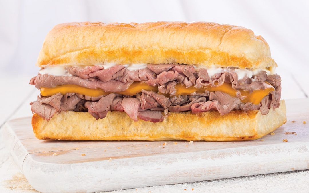 Ham and cheese sub sandwich