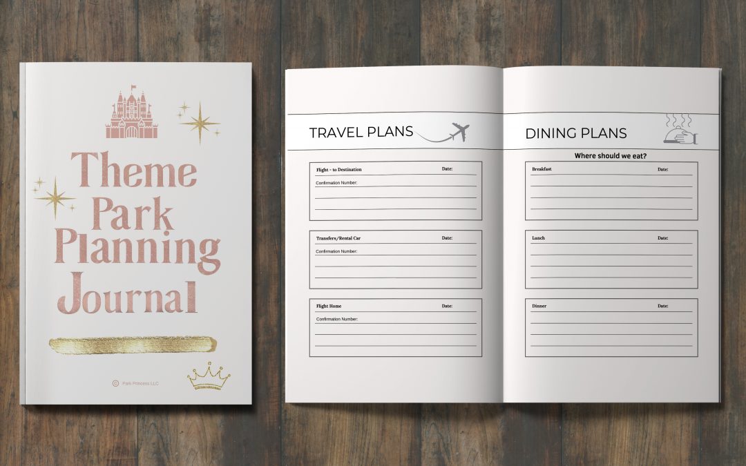 theme park vacation planning journal interior